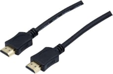 EXC High Speed HDMI cord with Ethernet+gold | HDMI - HDMI | Max 4096x2160 24Hz | Black | 5m