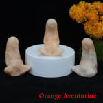 Statue de mini déesse en cristal naturel pour la décoration intérieure,sculpture de méditation,artisanat mythique,guérison Reiki,amour de la terre,mère,femme enceinte - Type Orange Aventurine-10 pcs