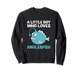 Angle Fish Lover A Little Boy Who Loves Anglerfish Sweatshirt