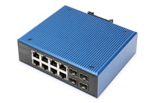 DIGITUS 12 Port Gigabit Ethernet Industrial PoE Network Switch - 8X  (US IMPORT)