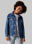 Calvin Klein Kids' Denim Trucker Jacket, Radiant Blue