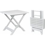 Table pliante Tevere blanc - 72 cm - plastique table d'appoint jardin