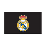 Sticker mural en vinyle Real Madrid avec blason en couleur Noir Taille M 100 x 60 cm