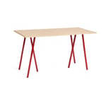 HAY Loop Stand incl. support matbord 87,5x180 cm Maroon red-clear lacq. oak