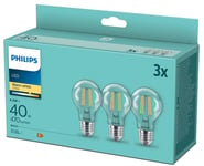 Philips LED Deko Filament - E27 - 4.3 W - 3 stk - 470 Lumen