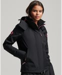 Superdry Womens Pop Zip Hooded Arctic Sd-Windcheater Jacket - Black Nylon - Size 8 UK