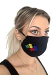 Autism Awareness Face Mask Puzzle symbol Triple Layers Washable Reusable Face Covering