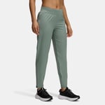 Pantalon Under Armour OutRun The Storm pour femme Silica Vert / réfléchissant L