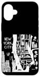 Coque pour iPhone 16 Plus Profitez de New York City The Big Apple Street Food Doodles Map