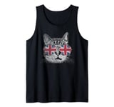 Cat Shirt England UK Union Jack Flag Country Men Women Gift Tank Top