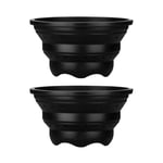 Set Of 2 Multi-Purpose Silicone Collapsible Drainer Colander Food Water Strainer