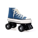 ZXSZX Women Roller Skates Girls Luminous Roller Skates Roller Skates Double Row Roller Skates Fun for Adults Men Boys and Women Unisex with Tote Bag,Blue-43-US:10