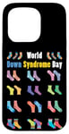 Coque pour iPhone 15 Pro Socks Down Syndrome Sensibilisation Journée mondiale du syndrome de Down