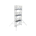 Echafaudage roulant en aluminium - Hauteur de travail max 4.85m - 22403730