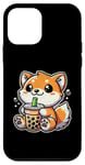 Coque pour iPhone 12 mini Shiba Inu Boba Pearl Milk Tea Chiot Shibas