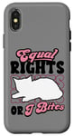 Coque pour iPhone X/XS Feminist Cat Lover Equal Rights I Bites Funny Feminism Meme