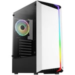 Boitier PC Moyen Tour ATX AeroCool Bionic V2 RGB avec panneau vitré - Blanc