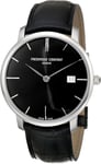 Frederique Constant Frédérique Slimline Mens Black Watch FC-306G4S6 Leather (archived) - One Size