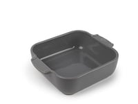 PEUGEOT - Plat Four En Céramique Carré - 21 cm (anses comprises) x 17,5 cm x 6 cm - Contenance : 1,1 L - Garanti 10 Ans - Fabrication Française - Coloris Light Grey