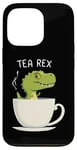 Coque pour iPhone 13 Pro Tea Rex T-Rex Jeu de mots dinosaure pour amateur de thé