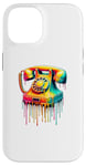 Coque pour iPhone 14 Dripping Paint Art Téléphone Vintage Fixe Cadran