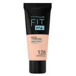 Soins visage Maybelline New York  FIT ME MATTE+PORELESS foundation 128-warm nude