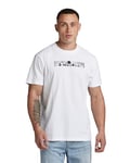 G-STAR RAW Men's Flight Deck Back Graphic Loose T-Shirt, White (white D24425-C336-110), XXL