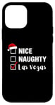 Coque pour iPhone 12 mini Nice Naughty Las Vegas - Père Noël amusant jeu de Noël