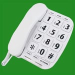 Big Button Phone Corded Telephone Elderly Handsfree Speakerphone Desk Wall Mount