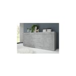 Azura Home Design - Buffet 2 portes 3 tiroirs basic finition béton 210 cm