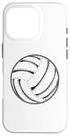 Coque pour iPhone 16 Pro Ballon de volley-ball