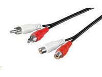 Premiumcord Rca (Cinch) X2 - Rca (Cinch) X2 2M Kabel Svart (Kjackcmf2-2)