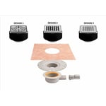 Schluter - Kit d'évacuation pour douche à l'italienne, sortie horizontale kerdi drain - Kit d'évacuation au sol horizontal DN40