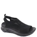 Skechers Women's Arch FIT City Catch Sandal, Black Knit, 8 UK