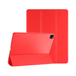 Étui Smart Cover Ipad Pro 12.9 Pouces (2018/2020/2021) Rouge À Rabat Avec Support