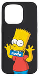 Coque pour iPhone 15 Pro The Simpsons Bart Simpson Bouche grossière Noir