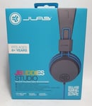 JLab JBuddies Headphones Grey/Blue Wired Child-Safe Audio Limit NEW IN BOX