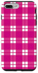 iPhone 7 Plus/8 Plus Pink Checkered Plaid Flannel Gingham Pattern Checker Rustic Case