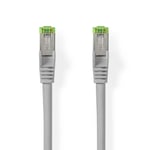 Nedis Cat 8.1 netværkskabel | S/FTP | RJ45 Han | RJ45 Han | 20.0 m | Runde | LSZH | Grå | Label