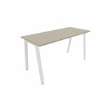 Bureau droit individuel Online A Beige 74 cm OP-LITE II : bureau D140x80/cpl beige/cpi blanc/ep. du plateau 18 mm