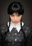 Wednesday Addams Style Black Plaited Wig with Fringe