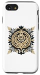 Coque pour iPhone SE (2020) / 7 / 8 Emblème nœud doré – Design de symétrie complexe
