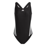 adidas 3s Swimsuit Maillot de Bain, Noir/Blanc, 44 Femme