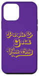 iPhone 12 mini Purple Gold Vibes Only School Pride Team Colors Retro Case