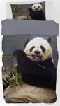 Påslakanset - Panda äter bambu - 100% bomull - 150x210 cm
