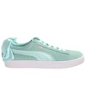 Puma Bow Island Paradise Womens Blue Trainers Leather - Size UK 3.5