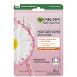 Garnier Moisture Bomb Masque pour le Visage Hydratant à la Camomille pour Peaux Sèches et Sensibles 28 g