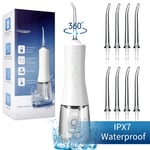 H2OFLOSS Cordless Water Flosser Dental Oral Irrigator Teeth Cleaner 6 Jet Tips