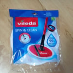 Vileda Mop Spin & Clean Mops Refill Pad 100% Microfibre Machine Washable