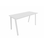 Bureau droit individuel Online A Blanc 74 cm OP-LITE II : bureau D140x80/cpl blanc/cpi blanc/ep. du plateau 18 mm